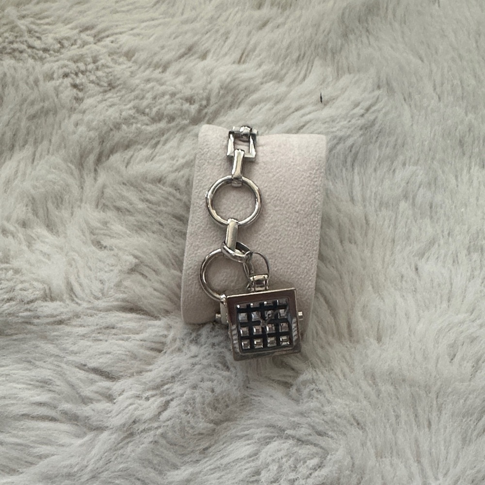 D&G Silver Cell Phone Charm Bracelet